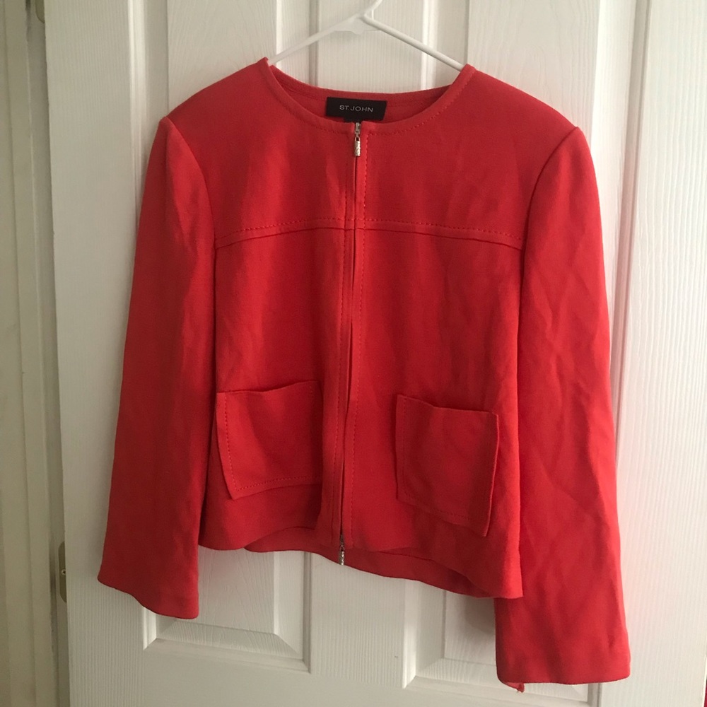 St John Womens 10 Large Career Full Zip Jacket